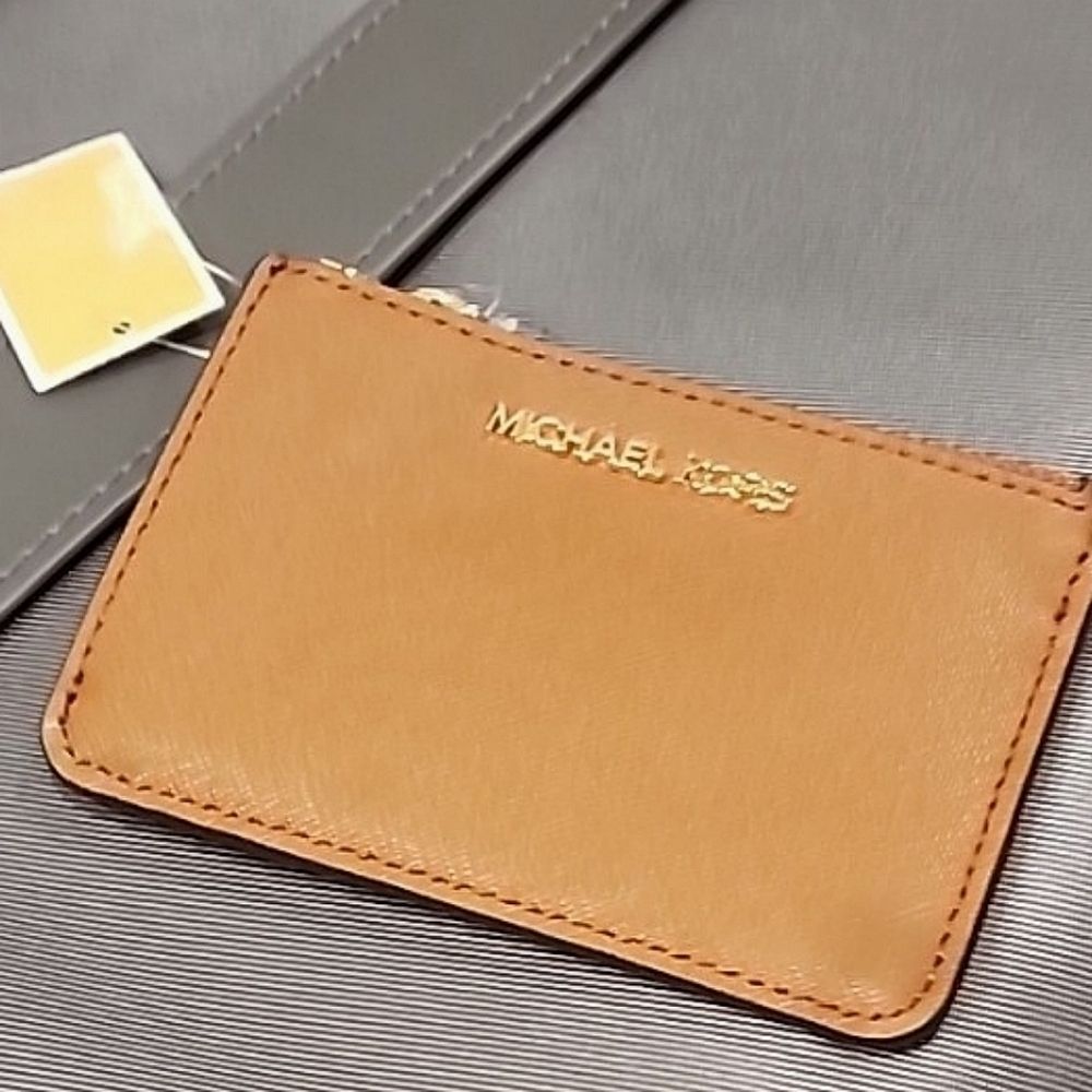 Michael Kors Leather Jet Set Travel Small Top Zip Coin Pouch w/ID - Picture 7 of 8